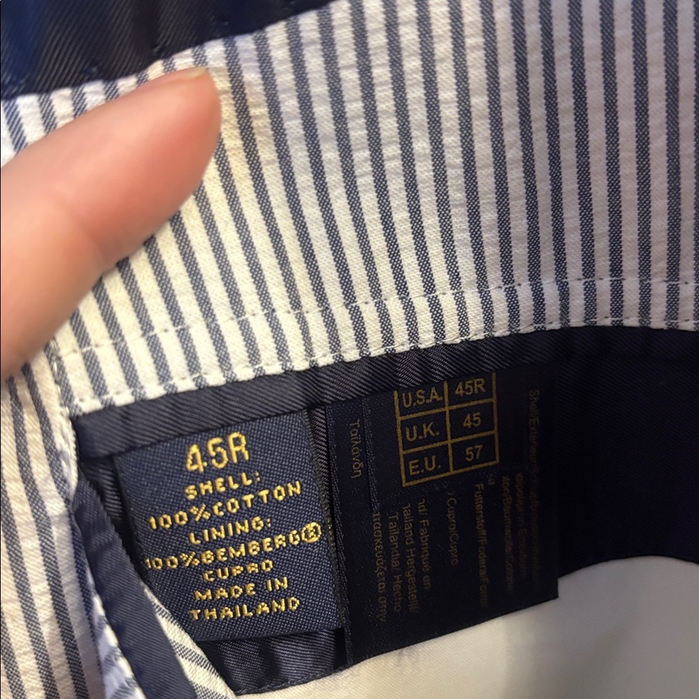 Brooks Brothers Men's Seersucker Sport Coat - Light Blue & White - Picture 5 of 5